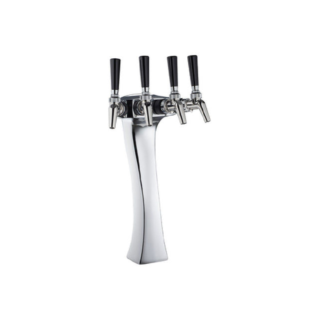 Perlick 69526W-4P@3 Panther Style Wine Dispensing Kit -(4) Faucets Chrome Above THIRD DOOR (304 Stainless Steel Dispensing Heads & Faucets Drainer 304 Stainless Steel Keg Couplers Air Distributors 304 Stainless Steel Wine Line Connectors Air Hose