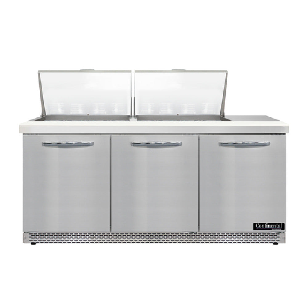 Continental Refrigerator D72N24M-FB Designer Line Mighty Top Sandwich Unit Front Breather