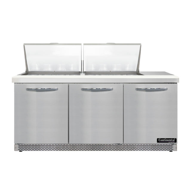 Continental Refrigerator D72N24M-FB Designer Line Mighty Top Sandwich Unit Front Breather