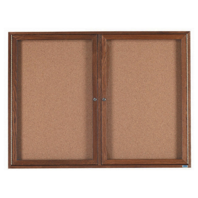 Aarco WBC4872R Red Oak Bulletin Board 72"W X 48"H Enclosed