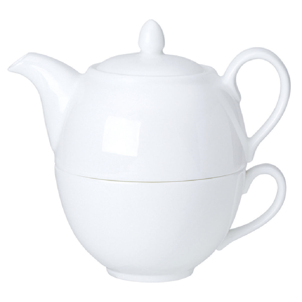 Steelite 82000AND0411 Tea For One Teapot Set Includes 16 Oz. Teapot And 9 Oz. Tea Cup