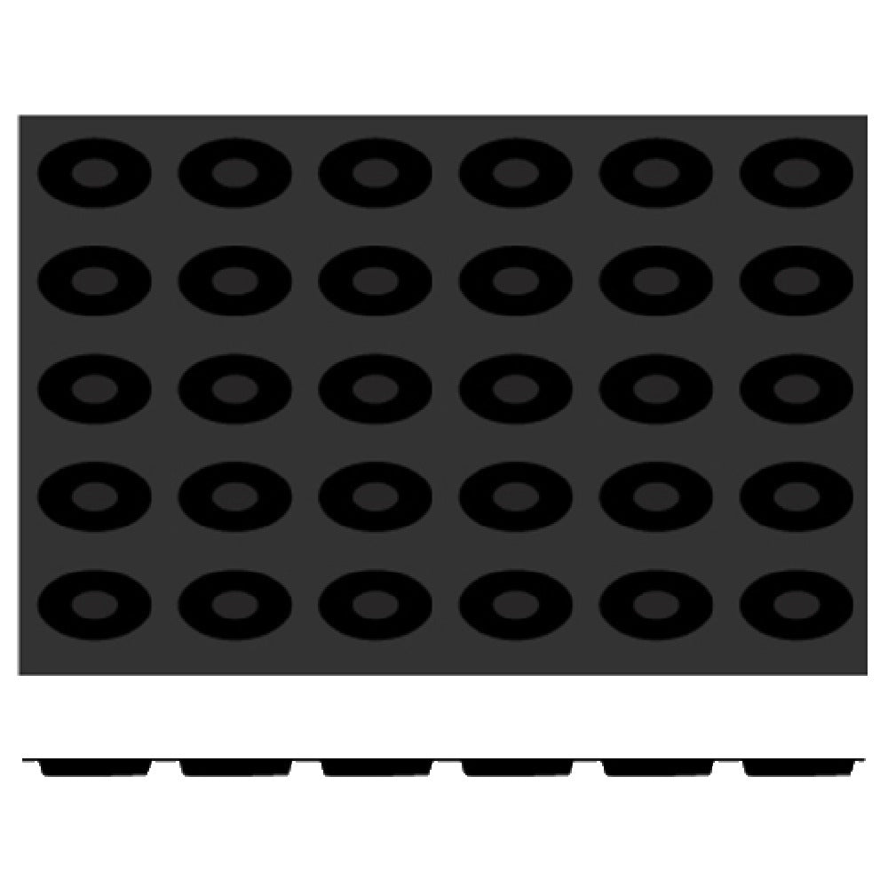 JB Prince M375 T Demarle Flexipan® Mold 23"L X 15"W (30) Oval Savarin