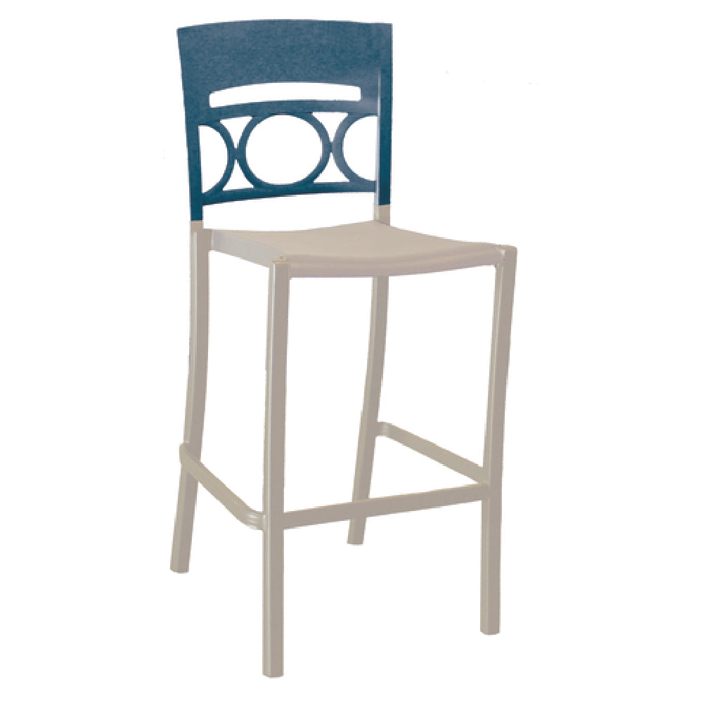 Grosfillex US456680 Moon Stacking Barstool Armless Design Resined For Outdoor Use