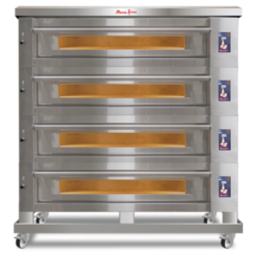 Marra Forni ELST55-36/4 Marra Forni Electric Deck Oven Four Independent Stacked Cooking Decks Each With 55" X 36" MarraStone Cooking Surface
