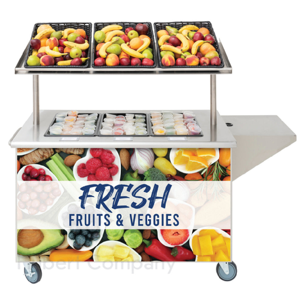 Hubert 12468 - Magnetic Sign, "Fresh Fruit & Veggies", 49"L X 26"H