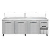 Continental Refrigerator PA93N Pizza Prep Table 93"W Three-section