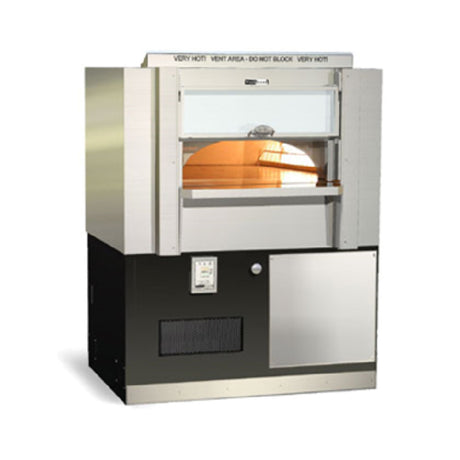 Wood Stone FD-6045-RFGR-IRW Fire Deck Stone Hearth Oven Radiant Burner On Right With Infrared Under Floor Burner And Option To Burn Wood On Left Side Of Chamber