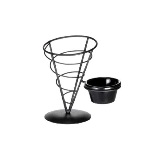 Tablecraft ACR57 Vertigo Collection™ Appetizer Cone 5" X 7" Includes (1) 3 Oz. Ramekin