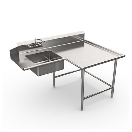 Winholt SDT-14-I-60R - Island Soiled Dish Table, Right To Left, 20"x20 X8"D Pre-rinse Bowl
