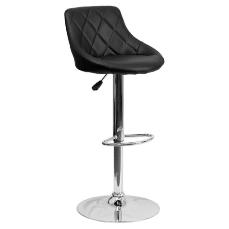 Flash Furniture CH-82028A-BK-GG Swivel Bar Stool Adjustable Height Contemporary Style