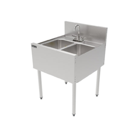 Perlick TSD22C TSD Series Underbar Sink Unit Two Compartment 24"W X 24"D