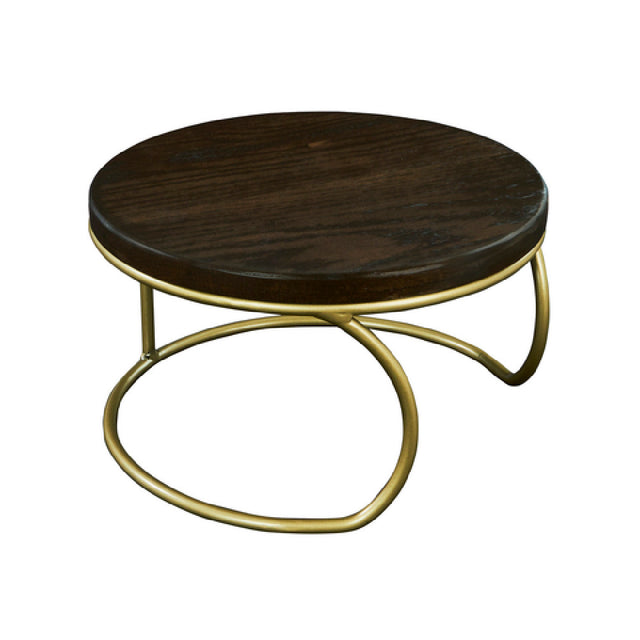 Cal Mil 22425-6-81M Heritage Riser 12" X 12" X 6"H Matte Gold Wire Base And Marble Melamine Top