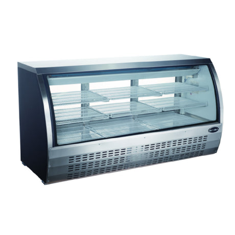 SABA SCGG-82 Curved Glass Refrigerated Deli Case 82" W 32 Cu. Ft. Capacity