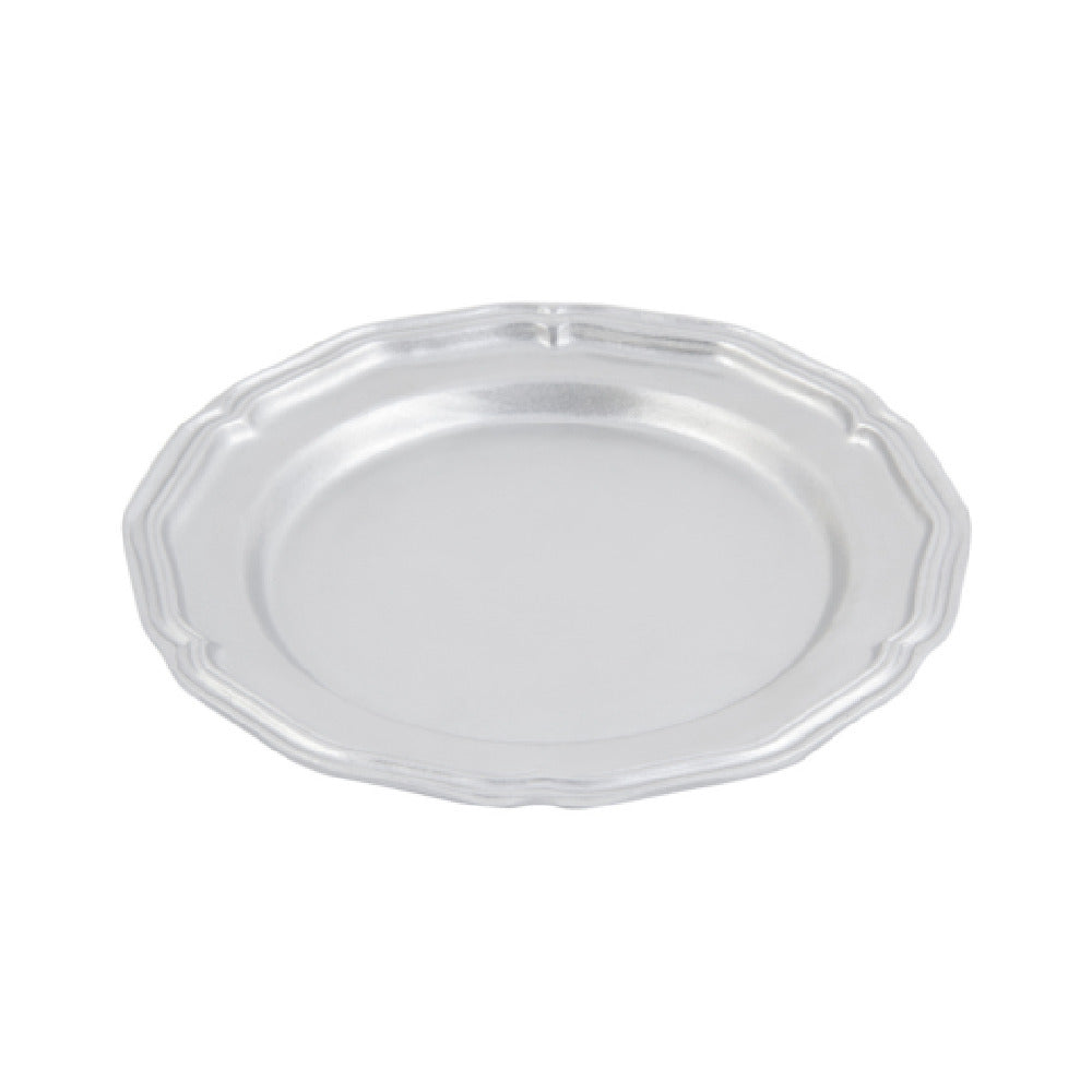 Bon Chef 1034PWHT Queen Anne Dinner Plate 10-1/2" Aluminum With Ceramic-look Coating