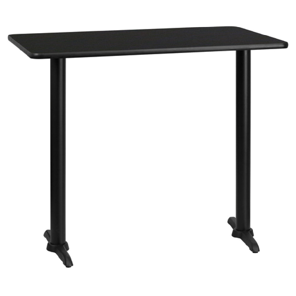 Flash Furniture XU-BLKTB-3048-T0522B-GG Table 48”W X 30”D X 43-1/8”H Bar Height