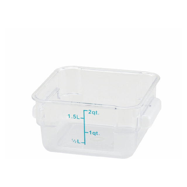 Winco PCSC-2C Storage Container 2 Qt. 7-1/8" X 8-5/8" X 3-3/4"H