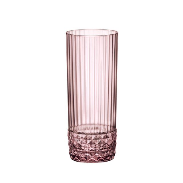 Steelite 49213Q950 Long Drink Glass 13-1/2 Oz. (H 6-1/4" M 2-5/8" T 2-5/8" B 2-1/4") Lilac Rose