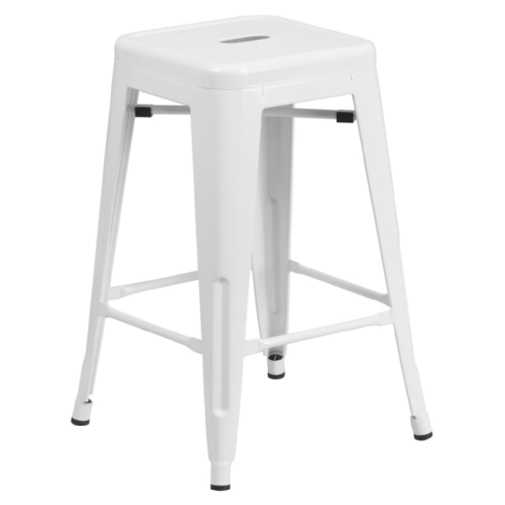 Flash Furniture CH-31320-24-WH-GG Bar Stool 500 Lb. Weight Capacity 24"H