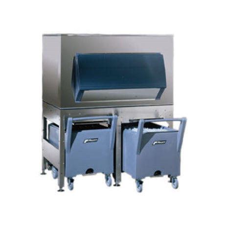 Follett ITS1350SG-60 ITS Ice Storage And Transport System Elevated Gravity Dispense Bin With (2) SmartCART 240 Ice Carts