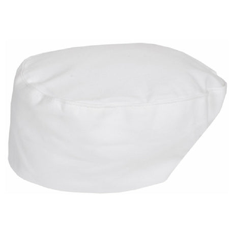 John Ritzenthaler Company CHSCWH Ritz® Kitchen Wears™ Chef's Skull Cap Elastic Band White