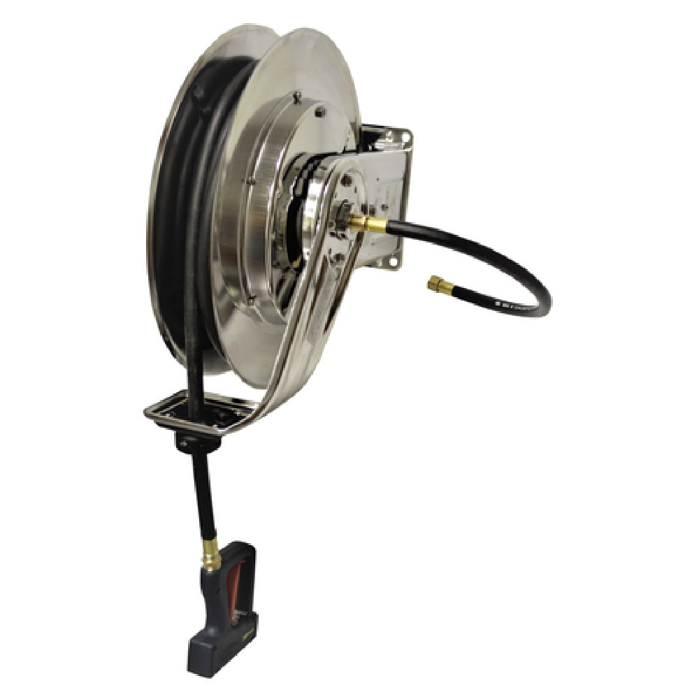 Fisher 75397 Hose Reel Assembly Exposed Reel Rinse With Spray Gun Stainless Steel Construction