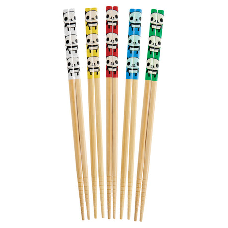 Harold Import Co. 97135 Helen's Asian Kitchen® Panda Chopsticks 9" Bamboo (carded) (5 Pairs Per Pack)