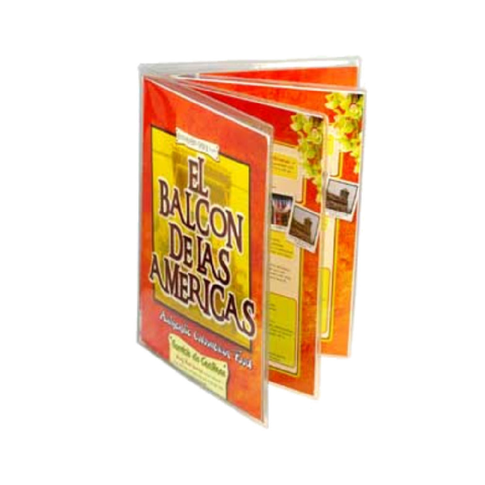 Menu Solutions CHS-800D Menu Jacket Holds 8-1/2" X 14" Inserts Quad Booklet With 8 Views