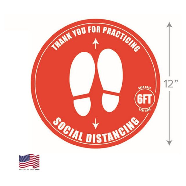 Spring USA SPFL-121240 Floor Decal "thank You For Practicing Social Distancing"