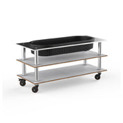 Steelite MGCMLE03CSXH - Modular Salad Bar Unit White Carrera Stainless Stee, Modular
