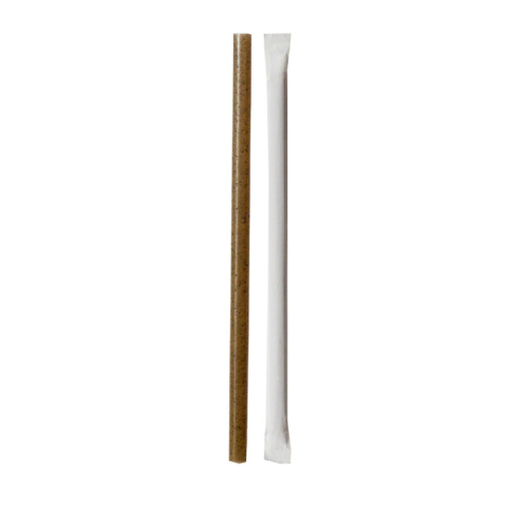 PacknWood 210CHCO14CW - Cocktail Straws, 0.2" Dia. X 5.7"H, Compostable