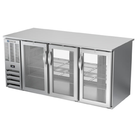 Beverage Air BB72HC-FG-PT-S - Refrigerated Open Food Rated Back Bar Pass-Thru Storage Cabinet