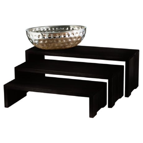 Tablecraft RBK300 Cascade Risers™ 3 Piece Nesting Set Includes (1) Small 17-1/4" X 7-7/8" X 4-1/4"