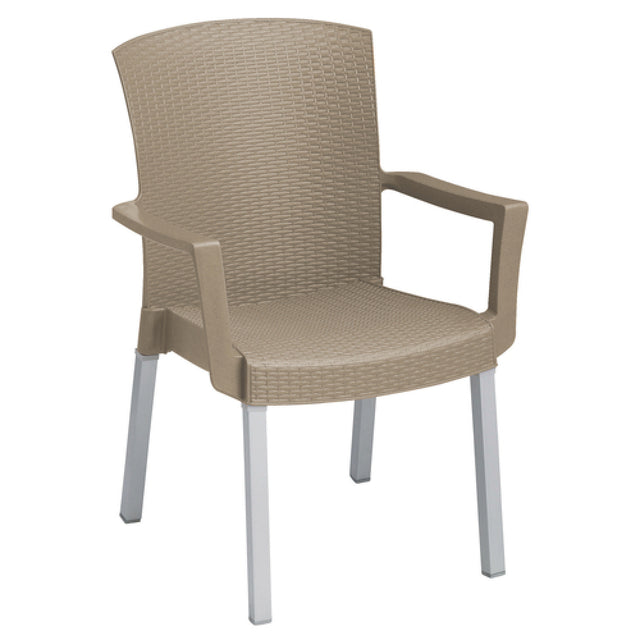 Grosfillex 45903181 Havana Classic Stacking Armchair Designed For Outdoor Use