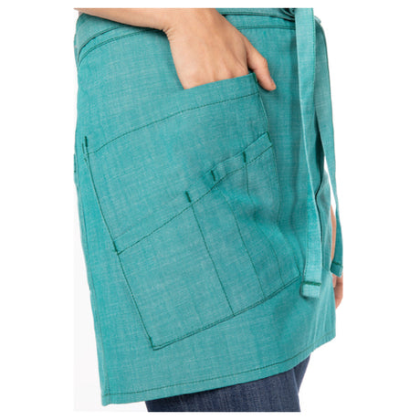 Chef Works AHN06-JAD-0 Medford Half Bistro Apron 16"L X 38"W Hip Pockets With Pencil Divide On The Right Pocket