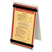 Menu Solutions MTDBL-46-RB_BRUSH Table Tent Holds 4" X 6" Insert Double Sided