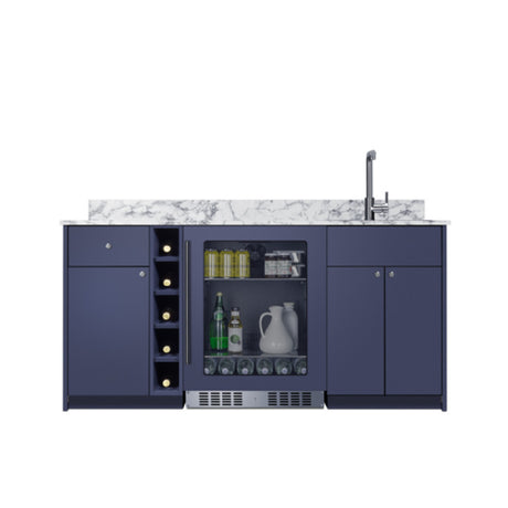 Summit OASISMN33 - Turnkey Oasis Wet Bar, ADA-height, Midnight Navy Finish