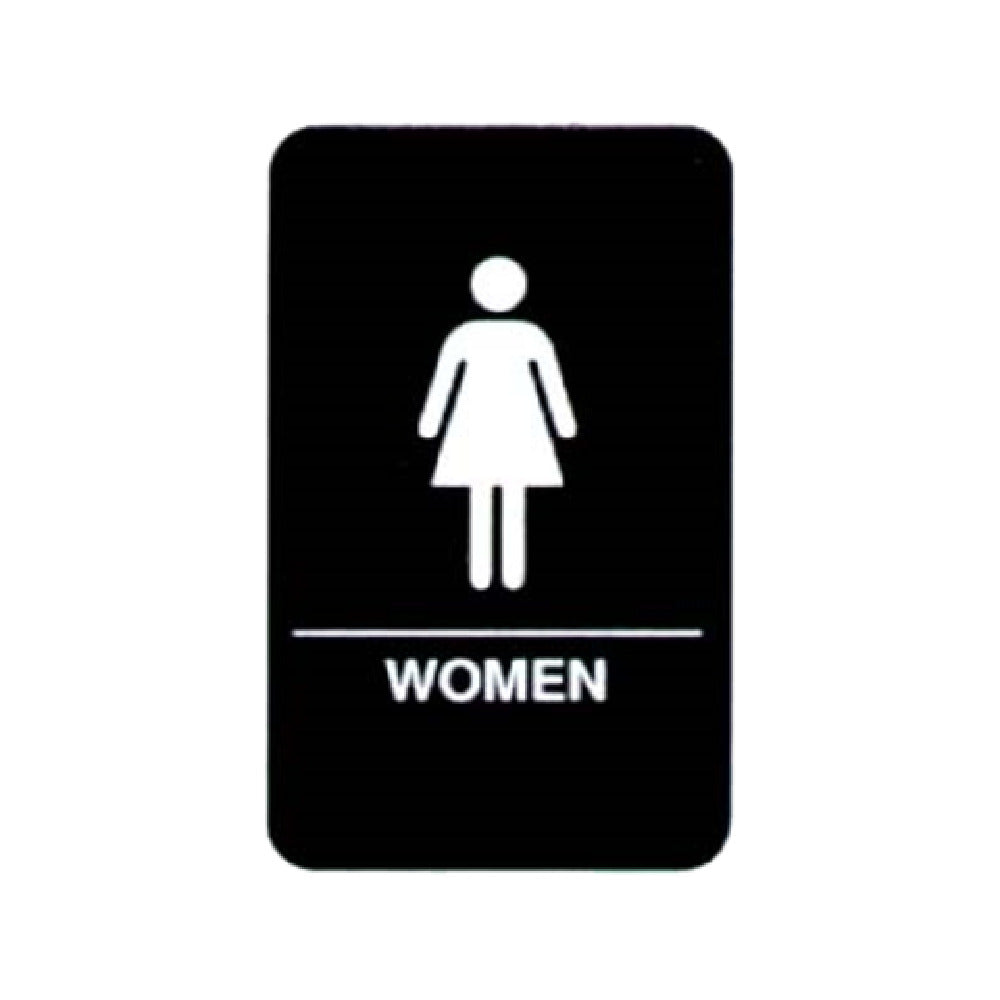 Vollrath 5634 Women Sign Braille 6" X 9"