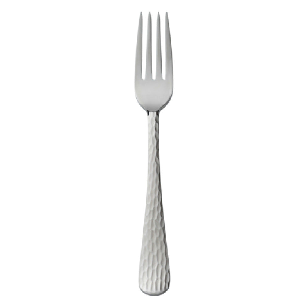 Libbey 794 030 (Formerly World Tableware) Utility/Dessert Fork 7-1/8" Hammered Mirror Finish Handle