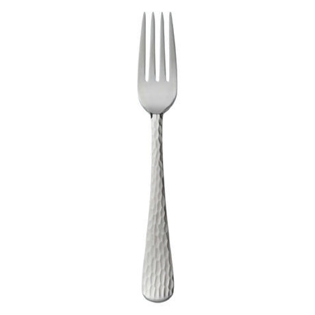 Libbey 794 030 (Formerly World Tableware) Utility/Dessert Fork 7-1/8" Hammered Mirror Finish Handle