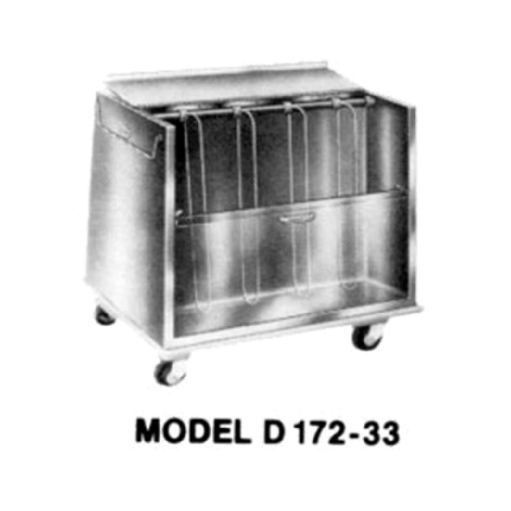Piper Products D172-23 - Dish Cart, (2) Compartment Extra Low, Maximum Dish Size 10"