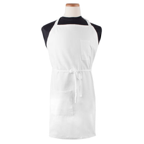 John Ritzenthaler Company 2PBIAWH Ritz® Chef's Line® Bib Apron 32" X 32-1/2" Long 11-1/2" Neckline