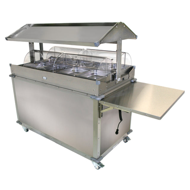 Cadco CBC-GG-4-LST MobileServ® Deluxe Grab & Go Merchandising Cart 2-sided Grab & Go Shelf On Top