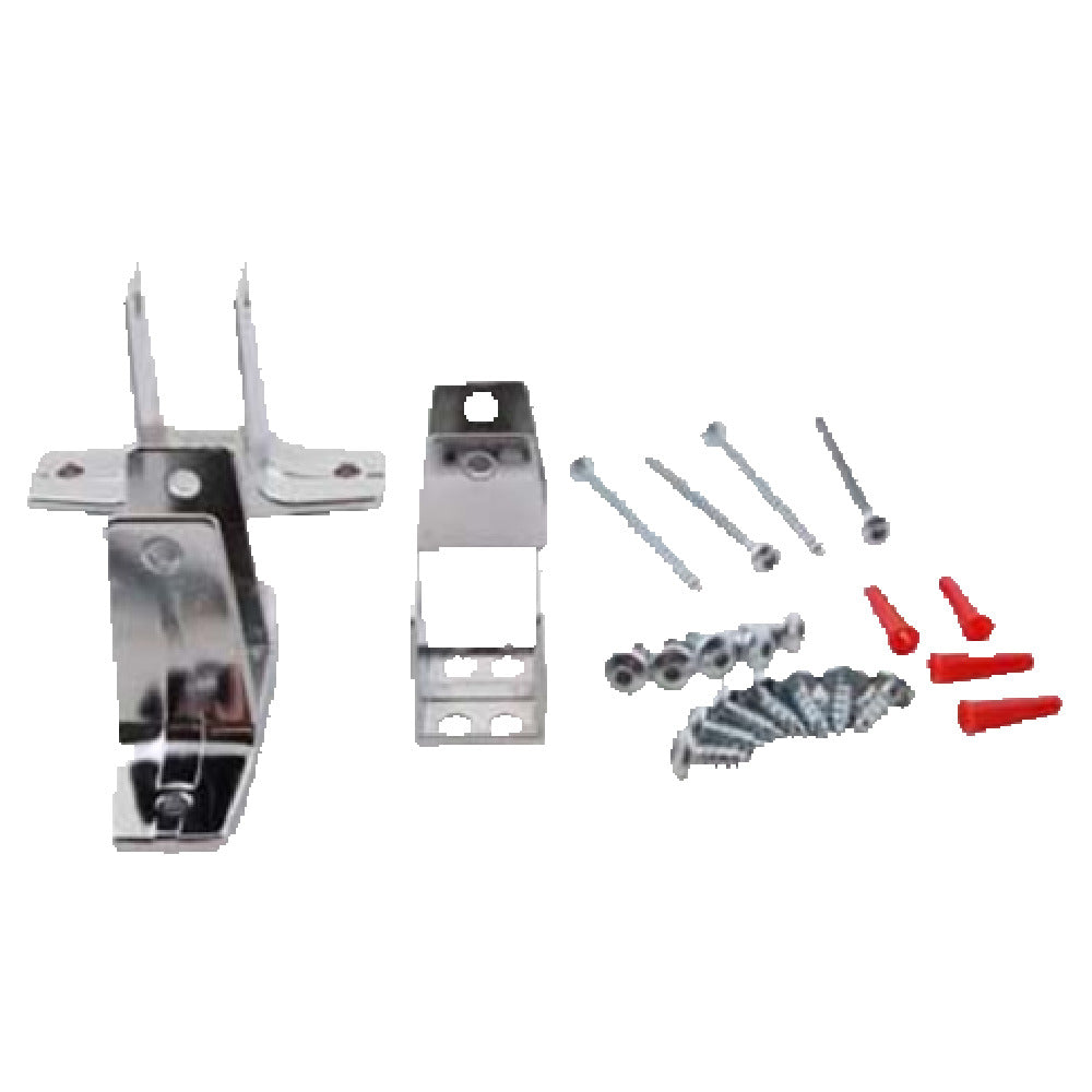 Franklin Machine Products 141-2160 Bracket Kit For 1" Restroom Partitions Includes Theft Resistant Screws