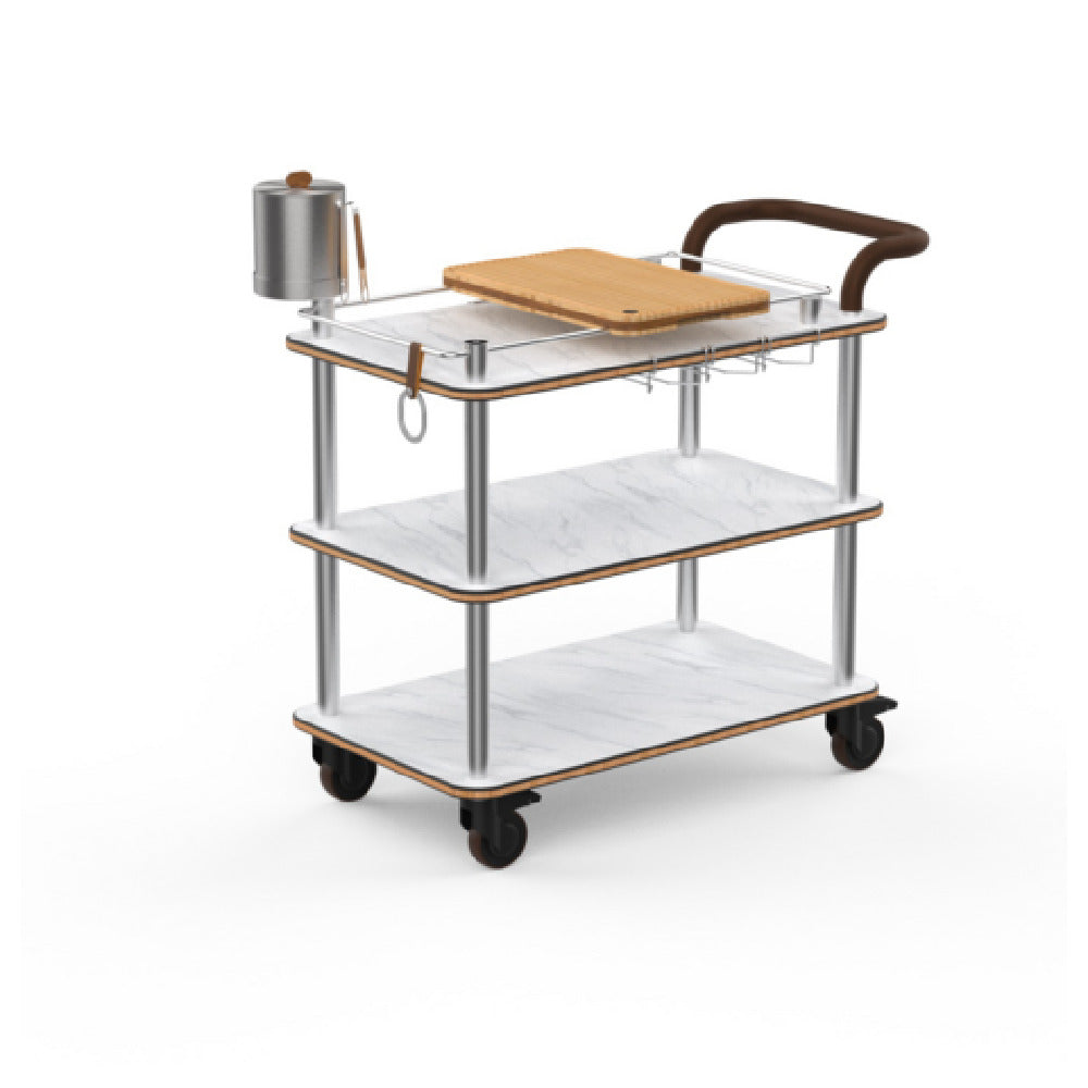 Steelite MGCRNX03CSXX Mogogo Buffet Solutions Roll'n Mixology Service Cart 41-1/2" X 21" X 40-1/2"H