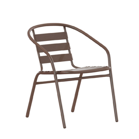 Flash Furniture TLH-017C-BZ-GG Lila Restaurant/Patio Stacking Armchair 352 Lb. Weight Capacity