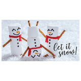 Hubert 37358 - Magnetic Sign, "let It Snow" With Marshmallow Snowmen, 49"L X 26"H