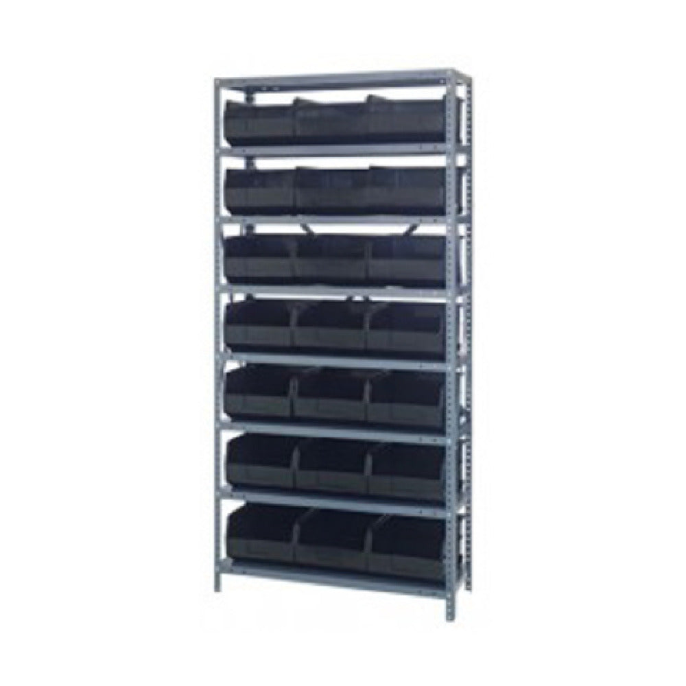 Quantum 1275-425_IVORY - Shelving Unit, 12"D X 36"L X 75"H, Heavy Duty