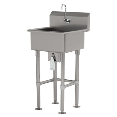 Advance Tabco FS-FM-2219KV Service Sink Splash Mount Faucet Provision With Stainless Steel Legs And Flanged Feet