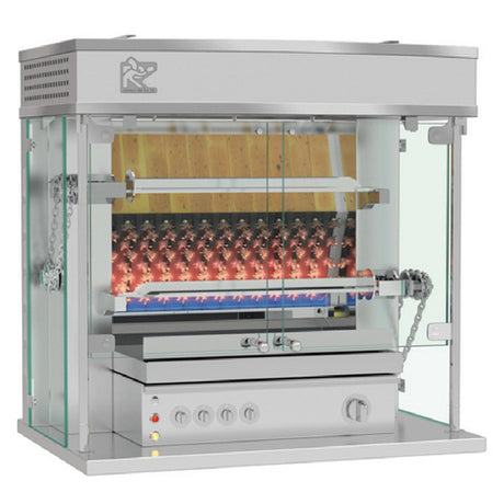 Rotisol MF975-2G-SS_NAT Garden Olympia MasterFlame 'Rustic-Style' Rotisserie Oven