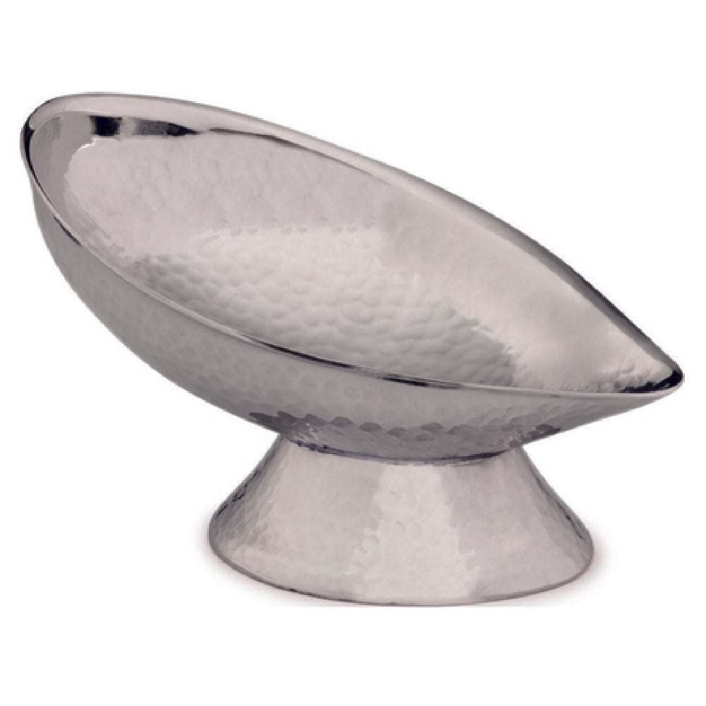 Steelite DW394SRM Hammered Spoon Rest 5.25"W X 3.75"D X 3.0"H 18/10 Stainless